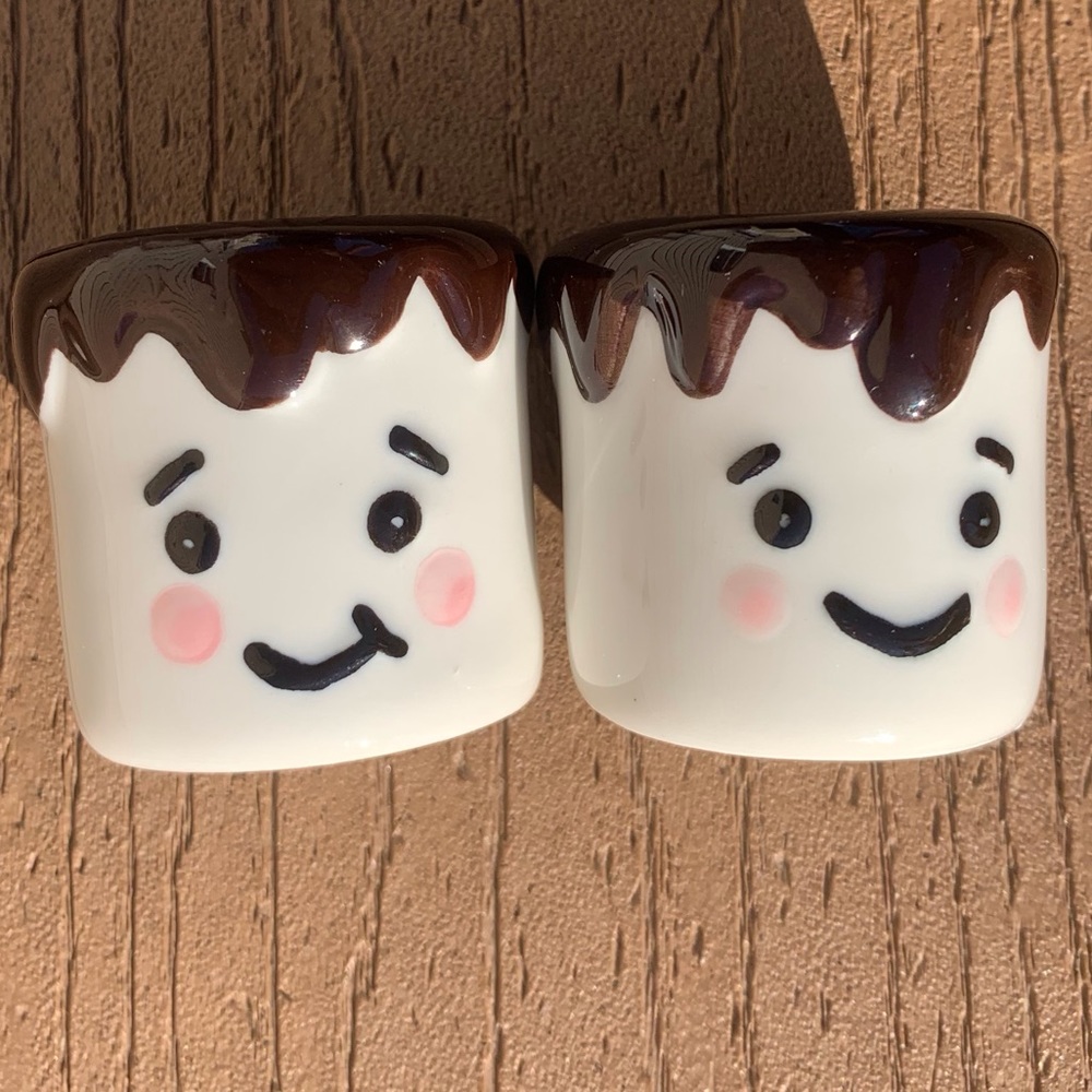 ADORABLE FRANKENSTEIN (OR SMORES) SALT & PEPPER SHAKERS